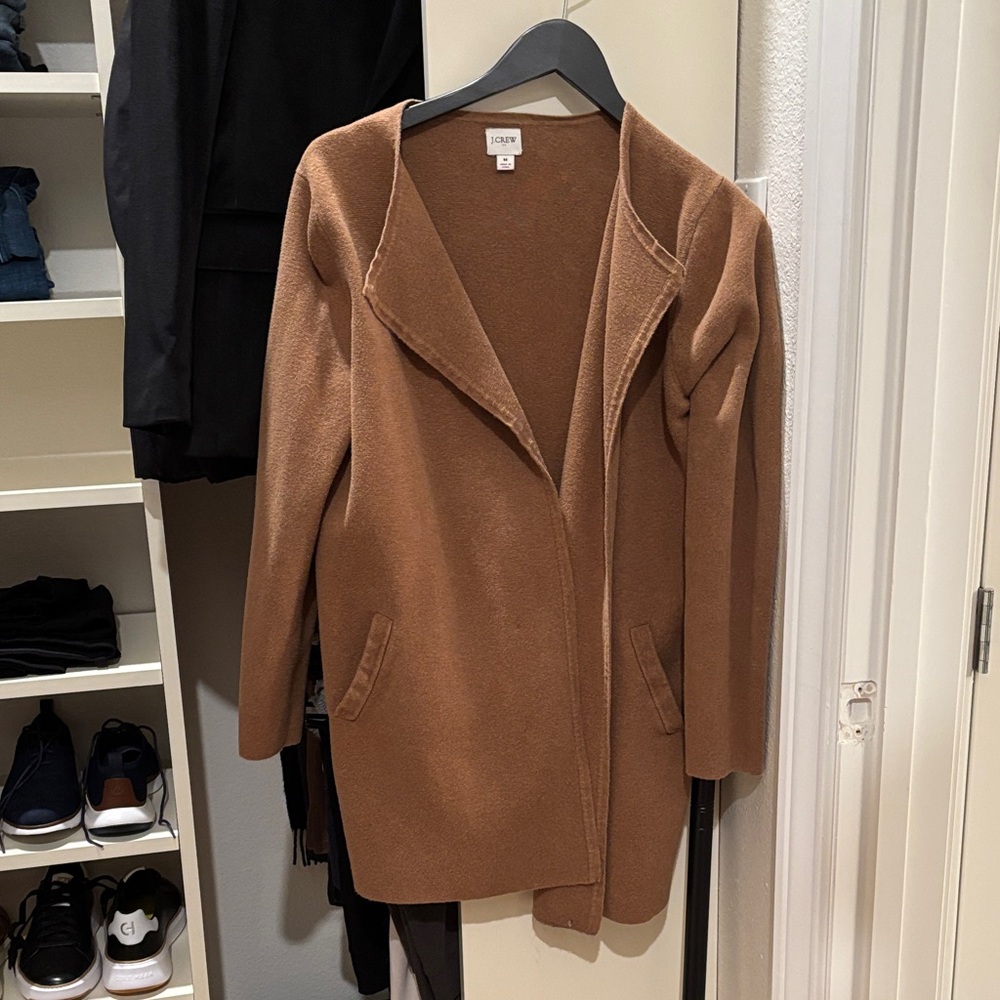 J. Crew Brown Open Front Cardigan